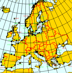 Picture shows a map of EUVN connection between tide gauge and GPS 