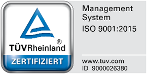 Bild zeigt das TÜV-Prüfzeichen für das Qualitätsmanagment im BKG Bild zeigt das TÜV-Prüfzeichen für das Qualitätsmanagment im BKG