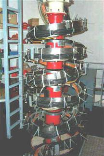 Bild zeigt die Kabelspirale des Radioteleskops Bild zeigt die Kabelspirale des Radioteleskops