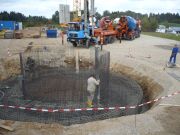 Bild zeigt das Betonieren des TTW-2-Fundaments am 02.10.2009 Bild zeigt das Betonieren des TTW-2-Fundaments am 02.10.2009