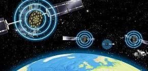 verweist auf: Global Navigation Satellite Systems (GNSS) Bild zeigt einen GLONASS-Satelliten (verweist auf: Global Navigation Satellite Systems (GNSS))