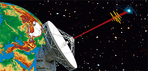 Bild zeigt eine Symbolabbildung für Very Long Baseline Interferometry (VLBI) Bild zeigt eine Symbolabbildung für Very Long Baseline Interferometry (VLBI)